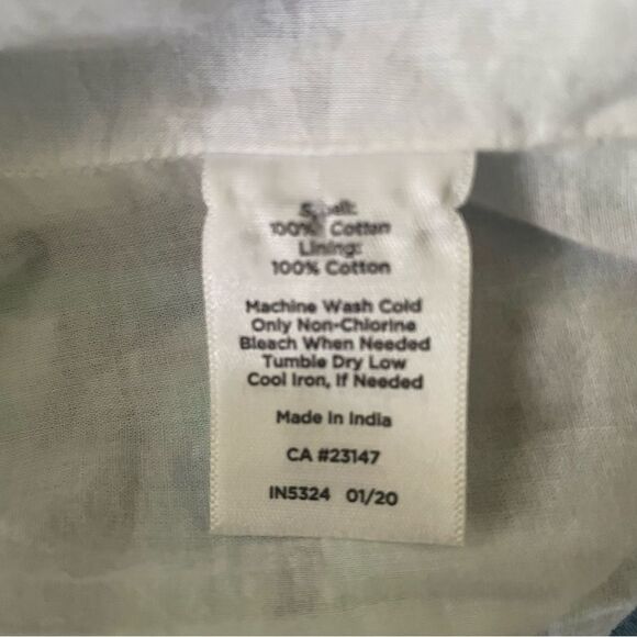 Talbots Patchwork Button Back Tank Top Womens Medium Blue Plaid Madras Cotton - Picture 11 of 13